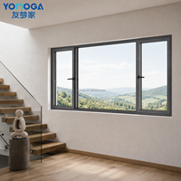 Ventana Corredera de Aluminio de Alta Resistencia para Uso en Villas y Hoteles, Tamaño Personalizado con Apertura Horizontal, Calificada por Energy Star