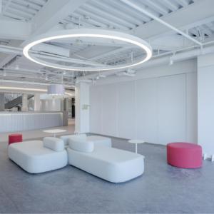 Modern resepsiyon alanı için yüksek yoğunluklu köpük dolgu Metal çerçeve ofis kanepe seti ile şık modüler çekyat - Product Image 5