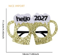 Bierglas-Stil 2027 Neujahrsparty Dekorative Gläser Foto-Requisiten FROHES NEUES JAHR Brillengestell für Erwachsene und Kinder