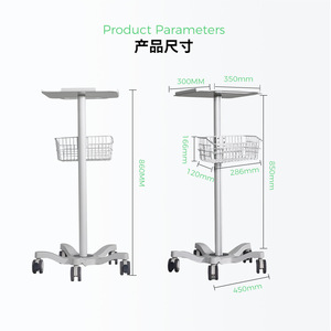 รถเข็นแพทย์อเนกประสงค์ Promed รุ่น Xt1 สำหรับเครื่องมอนิเตอร์ คลื่นไฟฟ้าหัวใจ เครื่องช่วยหายใจ ใช้ในโรงพยาบาล - Product Image 2