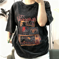 T-shirt en coton 100% unisexe, été, nouveau, imprimé numérique, ample, manches courtes, tricoté, pour homme et femme, tendance, mode décontractée, hauts