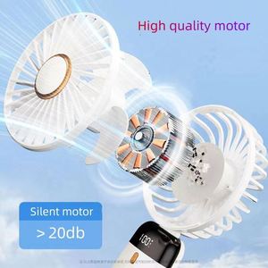 2024 New Arrivals <b>Usb</b> Foldable Rechargeable Handheld <b>Mini</b> Portable <b>Fan</b> With Phone Holder - Product Image 5