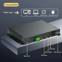 Convertisseur HDMI fibre optique 4K60 jusqu'à 10 km, prolongateur HDMI fibre optique avec entrée audio