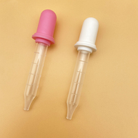 Compte-gouttes liquide en Silicone pour enfants, Pipette en plastique avec embout d'ampoule 1ML, pour les yeux