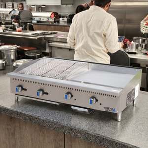 Plancha de Cocina Comercial de Alta Calidad de 24 Pulgadas con Parrilla de Carbón de 24 Pulgadas - Product Image 5