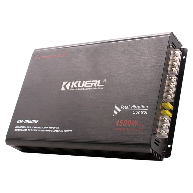 Kuer Latest Model Cheap Price Class AB 4 Channel 12V Auto Amplifier High Power Car Stereo Amplifier 80W*4