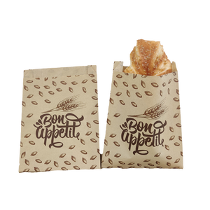 Sac à pain en papier kraft Sac en papier sulfurisé non enduit de qualité alimentaire Sac sulfurisé à fond pointu pour beignet et baguette - Product Image 3