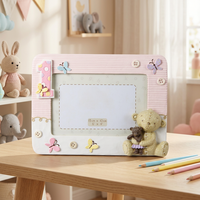 Cadre photo en résine pour le premier anniversaire de bébé, souvenir mignon en forme d'ours, pour la décoration de table
