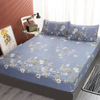 Parure de lit 100% coton SP85 haute qualité au meilleur prix 1 drap-housse 2 taies d'oreiller avec impression de conception personnalisée