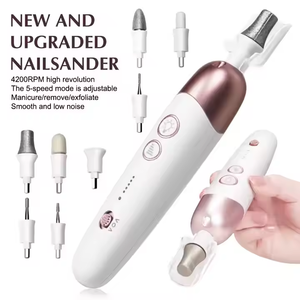 Kit de manicura y pedicura profesional, lima de uñas eléctrica, taladro de uñas eléctrico inalámbrico, herramienta de cuidado de 5 velocidades para esmalte de uñas - Product Image 2