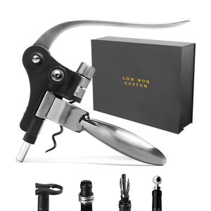 Ottimo supporto per ordine del campione di <span class=keywords><strong>vino</strong></span> apriscatole per sughero e Set regalo per carta stagnola in acciaio inossidabile apribottiglie cavatappi <span class=keywords><strong>vino</strong></span> - Product Image 3