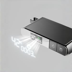 Juego de cabezal de ducha con grifo, <span class=keywords><strong>panel</strong></span> blanco, latón dorado cepillado, sistema de baño, lluvia, exterior, inteligente, independiente, cascada para <span class=keywords><strong>bañera</strong></span> - Product Image 6