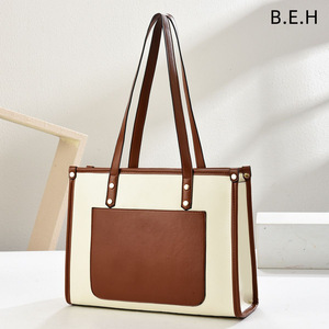 Sac fourre-tout grande taille pour femme An Ru Shi, couleur café, sac à bandoulière simple, usage quotidien - Product Image 3