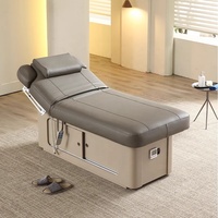 Table de massage professionnelle confortable pour salon de beauté, lit électrique pour salon de beauté, lit facial avec rangement