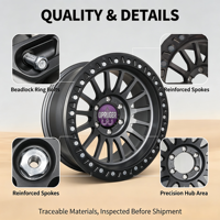 Rines Monobloque Forjados de 15 Pulgadas para Mazda MX-5 Miata 15x7 Spec Miata, Rines Legales para Carreras