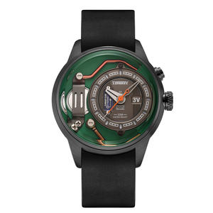 Jam Tangan 3D Stylish dengan Dial Bercahaya, Tali Kulit, Mesin Quartz Seiko, Casing Alloy, Jendela Dial Kaca, Tampilan Jarum Kreatif - Product Image 3