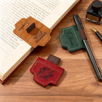 Marcapáginas de Cuero Sintético Personalizado con Grabado Láser, Colorido y Vintage, con Cierre Magnético y Soporte para Bolígrafo