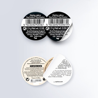 Étiquettes autocollantes multicouches rondes personnalisées pour livrets pliants avec impression couleur intégrale pour cosmétiques