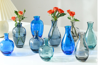Vase cylindrique en verre, style nordique, grand, transparent, hydroponique, décoration d'intérieur, créatif, Noël, terrarium moderne, décoration de table