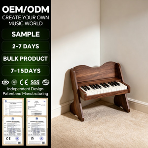 <span class=keywords><strong>Piano</strong></span> numérique 25 touches pour enfants avec clavier en bois massif - Jouet musical éducatif alimenté par piles avec étui - Instrument pour la <span class=keywords><strong>famille</strong></span> - Product Image 1