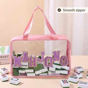 Juegos de Mahjong Personalizados al por Mayor de Fábrica con Bolsa de Transporte Transparente de PVC, Múltiples Diseños de Patrones para Combinaciones de Mahjong - Product Image 3