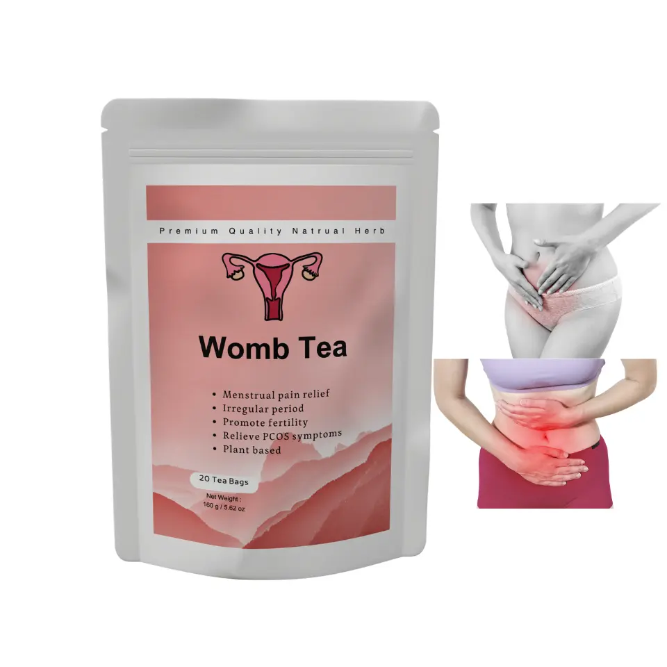 治療のための無料サンプル暖かいお茶月経けいれんpcosハーブ治療子宮茶