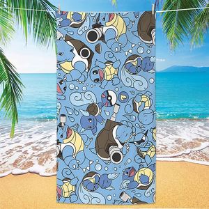 Toalla de Playa de Microfibra Absorbente con Impresión Digital Simple y Dibujos Animados para el Verano y Uso Doméstico - Product Image 1