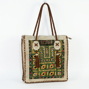กระเป๋าถือ Banjara วินเทจกระเป๋าโท้ทหนังอินเดีย - Product Image 1