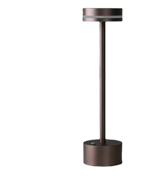 modern luxury bar hotel decorative metal led touch usb rechargeable cordless restaurant night table lamps