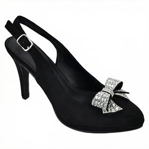 Sandalias de Tacón Alto con Lazo de Pedrería Ca400-1, Tacón de 7-8 cm, Correa en el Tobillo, <span class=keywords><strong>C</strong></span>ómodas y Elegantes para Oficina y Fiesta - Product Image 5