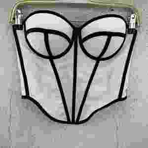 Sujetador de Verano Elegante para Mujer I-0644, Top con Copa de Pecho con Varillas, Estilo Retro, Ajustado, Nuevo, Malla, Tirantes Ajustables - Product Image 3