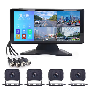 12-24V OEM หน้าจอสัมผัส10.36นิ้ว4CH รถยนต์ DVR จอภาพแยกหน้าจอด้านหน้ากล้องถอยหลัง<span class=keywords><strong>4</strong></span>กล้องวิทยุ FM บลูทูธสำหรับ - Product Image 3