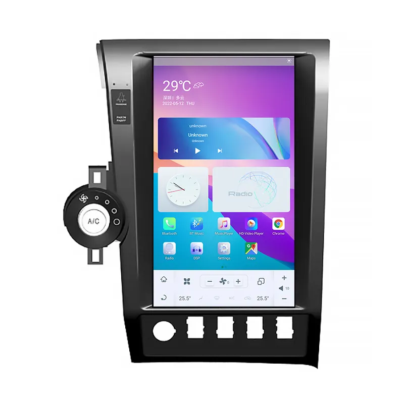 NaviHua Android 9.0 Auto Smart 13.6 Inch Vertical Screen Car Audio Radio Car DVD Player for Toyota Tundra 2007-2011