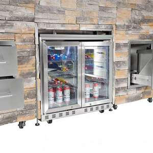 Isola per <span class=keywords><strong>Barbecue</strong></span> in Pietra da Esterno con Cucina Completa, Include Lavello e Frigorifero per Vari Stili di <span class=keywords><strong>Barbecue</strong></span> - Product Image 3