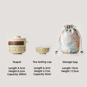 <span class=keywords><strong>Service</strong></span> à thé Kung Fu compact <span class=keywords><strong>en</strong></span> céramique, portable pour la maison, le bureau et les voyages d'affaires - Product Image 5