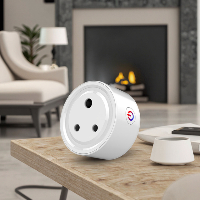 Manufacture Indian Smart Home Power Socket Plug Tuya Energy Monitor Custom Firmware Flash Based ESP32/8266 Reset Bar Design
