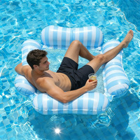 Flotteurs gonflables pour piscine, chaise flottante pour piscine avec siège en maille rafraîchissante, radeau flottant portable pour piscine