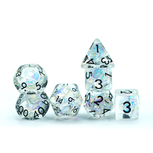 Customizable Resin Charms Dungeons and Dragons Colorful Core <strong>Dice</strong> <strong>Set</strong> for Board Game - Product Image 2