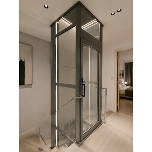 Ascensore Domestico Panoramico Certificato CE, 250 kg, 3 Persone, Cabina in Vetro, Salvaspazio, 0,35 m/s, Alimentazione di Emergenza, Piccolo Ascensore Panoramico per Casa - Product Image 6