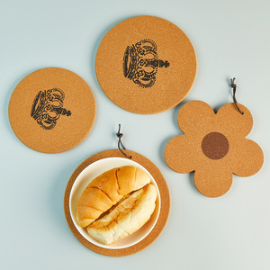 Sous-verres ronds <span class=keywords><strong>en</strong></span> <span class=keywords><strong>liège</strong></span> imprimés pour tasses à café, personnalisables avec logo, pour boissons domestiques - Product Image 1