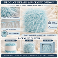 Kundenspezifisches Farbiges Langhaar-Kunstfell-Garn 100% Nylon Flauschiger Wimpern-Effekt-Faden für Pullover Private Label OEM
