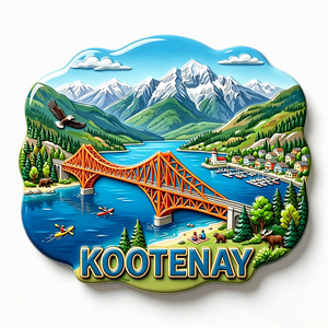 ODM OEM Vente en gros Aimant de réfrigérateur souvenir de voyage en résine 3D avec logo personnalisé, Aimant de réfrigérateur, Cadeau de voyage - Product Image 2
