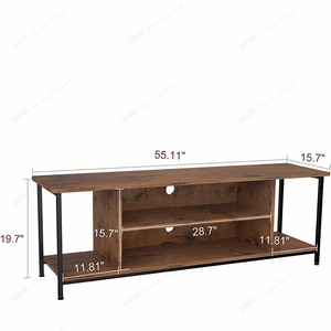 Unique Design Rustic <strong>Brown</strong> and Black Mirror <strong>Tv</strong> Stand <strong>Unit</strong> - Product Image 2