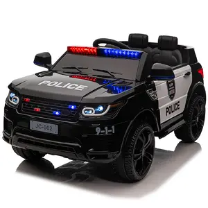 Niños niños coche de policía electrónico gran oferta bebé RC niños 12V batería juguete coches de paseo