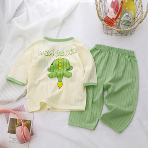 Costume coton été nouveau bébé pyjamas garçons Homewear filles climatisation vêtements vêtements pour enfants - Product Image 4