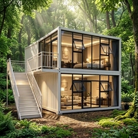 Maison conteneur préfabriquée détachable et respirante, bâtiment modulaire moderne pour bureau, hôtel, chambre, salon extérieur