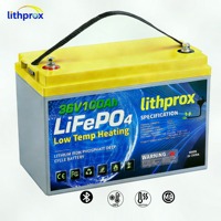 Batterie LiFePO4 Haute Capacité 38.4V 100AH Grade A Alimentation de Secours 6000 Cycles RV BMS Bluetooth Terminal M8 CE RoHS IP67 OEM ODM