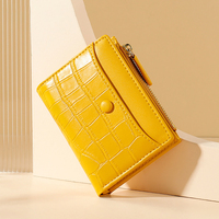 Dompet Wanita Kecil Tempat Kartu Merek RFID Uniseks Buaya Desainer Dompet Wanita Dompet Pendek Wanita Modis