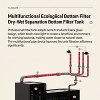 Aquarium industriel sans cadre en verre, avec structure en acier robuste, empilable et modulaire, pour l'affichage commercial d'eau douce et marine