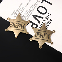Nouvelle mode insigne de shérif en alliage broche étoile à six branches épinglettes pour sac à dos bijoux en vrac Logo personnalisé cadeaux